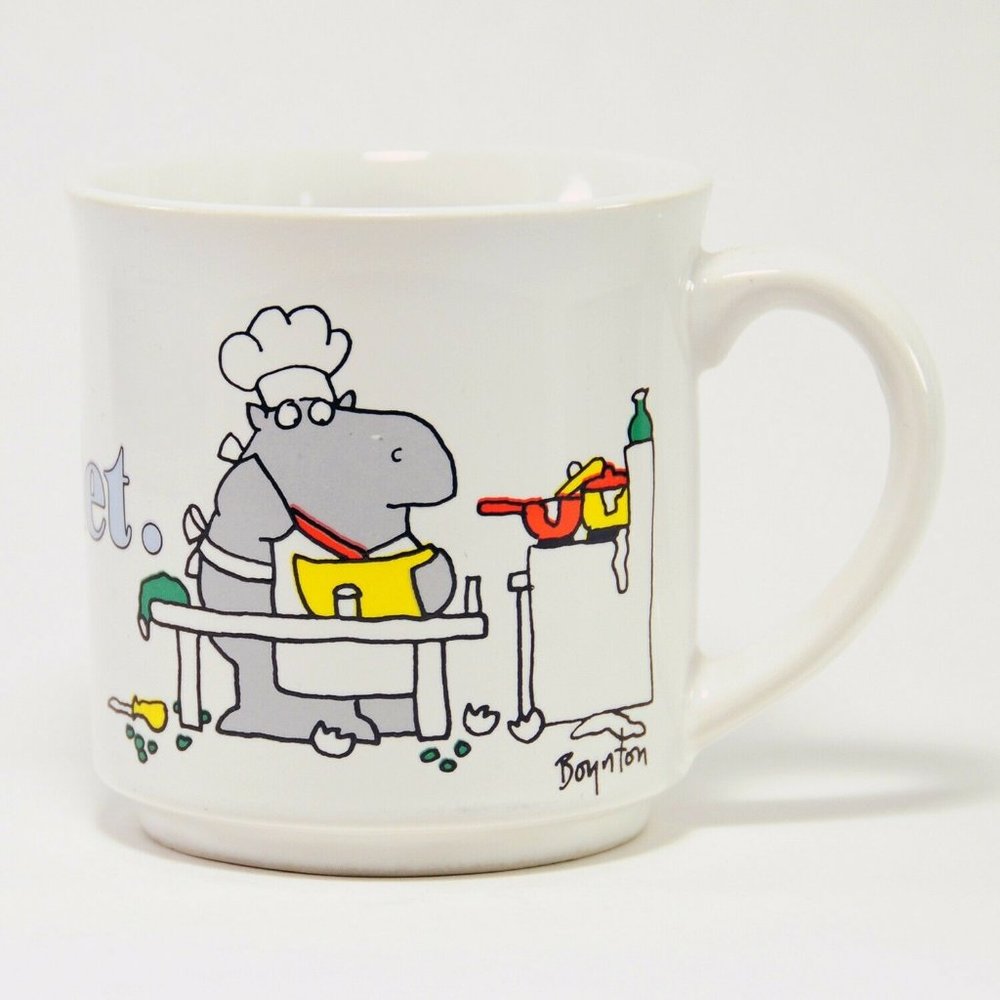 Boynton Mug – Hippo Chef ‘Never say DIET’ 10oz